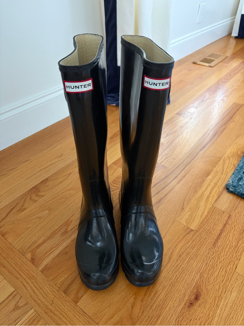Hunter Gloss Black Tall Women's Rain Boots